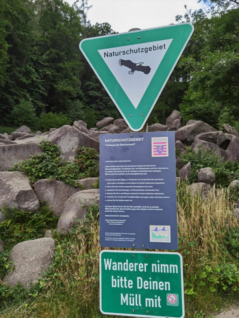 Verhalte dich richtig im Felsenmeer und achte die Natur