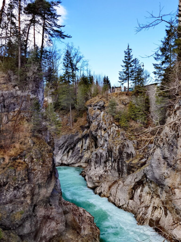 Die Felsen am Lechfall in Füssen